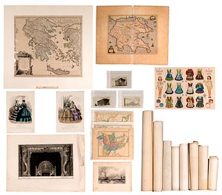Geography, Classical Architecture and Fashion Engraving Assortment