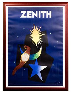 Paul Colin (French, 1892-1985) 'Zenith Watch' Poster