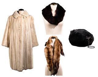 Fur Coat and Accessory Assortment