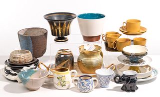 MCM Style Pottery and Porcelain Assortment