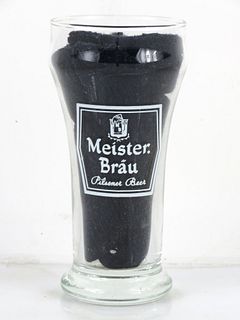 1959 Meister Brau Beer 5¼ Inch Tall Bulge Top ACL Drinking Glass Chicago, Illinois