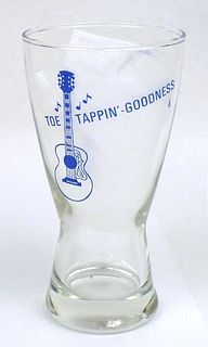 1960 Busch Bavarian Beer 6 Inch "Toe Tapping" ACL Drinking Glass St Louis, Missouri