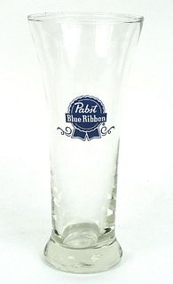 1980 Pabst Blue Ribbon Beer 7¼ Inch Flared ACL Drinking Glass Milwaukee, Wisconsin
