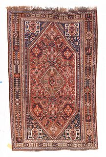 Antique Qashqai Rug, 5'5'' x 8'6'' (1.56 x 2.59 M)