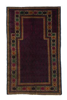 Balouch Wool Rug, 2’9" x 4’7” (0.84 x 1.40 M)