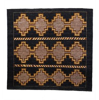 Fine Vintage Gabbeh Wool Rug, 7’10” x 8’6” (2.39 x 2.59 M)