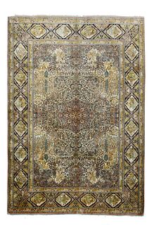 Vintage Keshmiri Silk Rug, 6’6" x 9’6" (1.98 x 2.90 M)