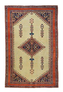 Antique Malayer (one of pair) Rug, 4’3" x 6’7" (1.30 x 2.01 M)