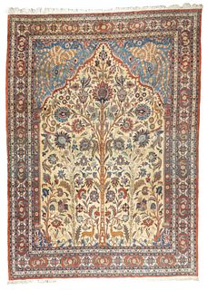 Antique Isfahan Tree of Life Rug, 8’5” x 11’8” (2.57 x 3.56 M)