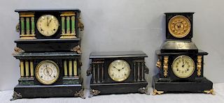 Lot of 5 Assorted Victorian Mantel Clocks.