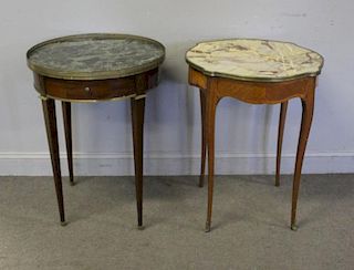 Lot of 2 Antique Marbletop Tables.