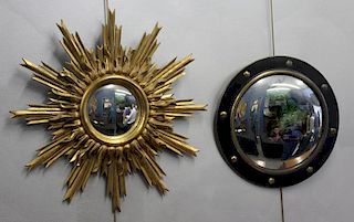 Lot of 2 Mirrors Including a Bullseye Mirror.