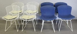 Set of 8 Harry Bertoia; Knoll Wire Dining Chairs.