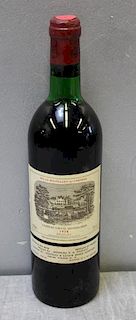 Bottle of Chateau Lafife Rothschild 1978 Wine.