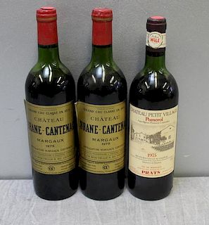 Mixed Lot 3 Bottles 1975 French Wine.