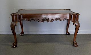 Quality Chippendale Style Mahogany Center Table .