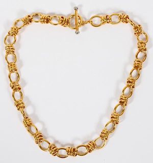 14KT YELLOW GOLD TOGGLE NECKLACE