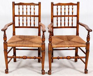 SPINDLE BACK CHAIRS PAIR