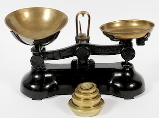 LIBRASCO CAST IRON AND BRASS BALANCE SCALE