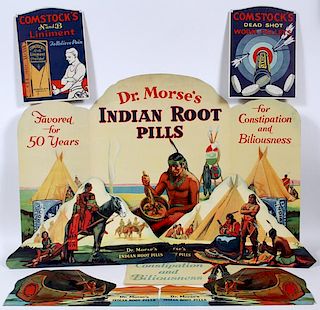 'INDIAN ROOT PILLS' & COMSTOCKS FOLD-OUT POSTER