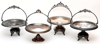 AMERICAN VICTORIAN STYLE SILVER PLATE BASKETS