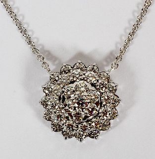 14KT WHITE GOLD AND 1.5CT DIAMOND NECKLACE