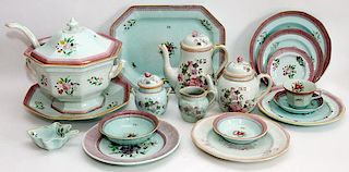 ADAMS CALYX WARE ASSEMBLED DINNER SET, 106 PIECES, 'LOWESTOFT' & OTHER PATTERNS