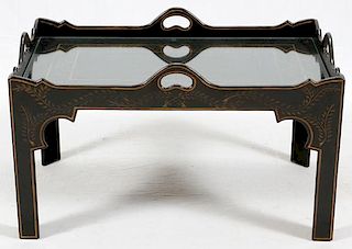 BLACK LACQUER COFFEE TABLE