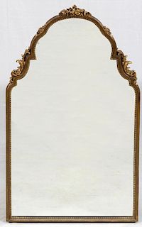 CARVED WOOD & GILT WALL MIRROR
