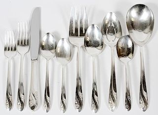 HOLMES AND EDWARDS ROMANCE DEEP SILVER FLATWARE