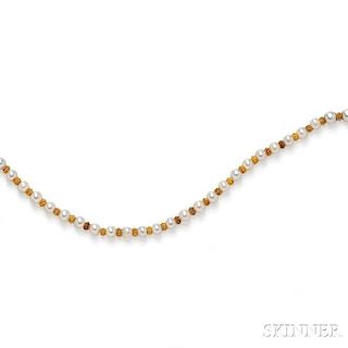 22kt Gold and Cultured Pearl Necklace