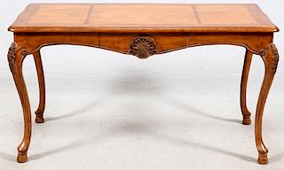 COUNTRY FRENCH 18TH C STYLE CARVED PINE DESK