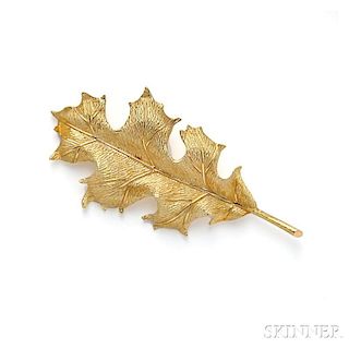 18kt Gold Leaf Brooch, Tiffany & Co.
