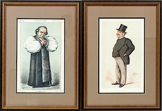VANITY FAIR SPY LITHOGRAPH AND PRINT 2 PIECES