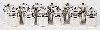 STERLING INDIVIDUAL SALT AND PEPPER SHAKERS 6 PAIRS