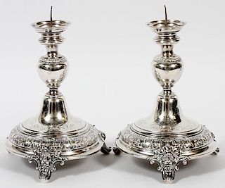 AUSTRO-HUNGARIAN SILVER CANDLE PRICKS LATE 19TH C.