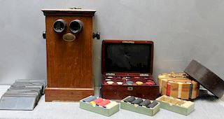 Collectible Lot To Inc Stereo Optic Viewer, Slides