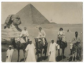 Photograph of Raymond at the Sphinx (Raymond Maurice)