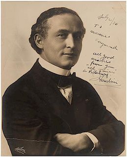 Portrait of Houdini Inscribed and Signed to Raymond