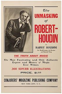 The Unmasking of Robert-Houdin Window Card (Harry Houdini)