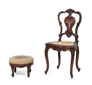 A Louis XV Style Side Chair Height 35 1/2 inches.
