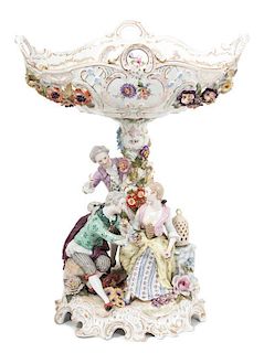 A Carl Thieme Porcelain Figural Group Height 16 7/8 inches.