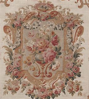 A French Aubusson Tapestry Panel Height of frame 24 1/4 x width 20 inches.