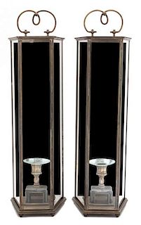 A Pair of Dinkelspiel Wall Sconces Height 19 inches.