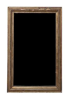 A Victorian Giltwood Tablet Mirror Height 28 x width 17 1/2 inches.