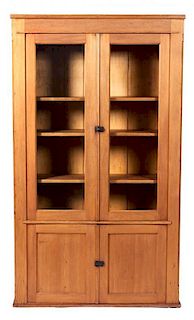 An American Maple Cabinet Height 74 x width 42 1/2 x depth 14 1/2 inches.