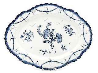 A Pearlware Serving Platter Length 21 1/2 inches.