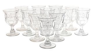 A Flint Glass Stemware Service Height of first 5 inches.