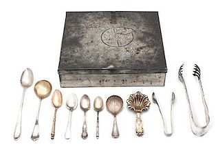 An Assembled Collection of Silver Flatware and Serving Articles Length of longest 7 3/4 inches.