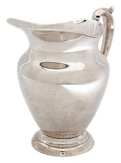 An American Silver Pitcher Height 8 1/2 inches.